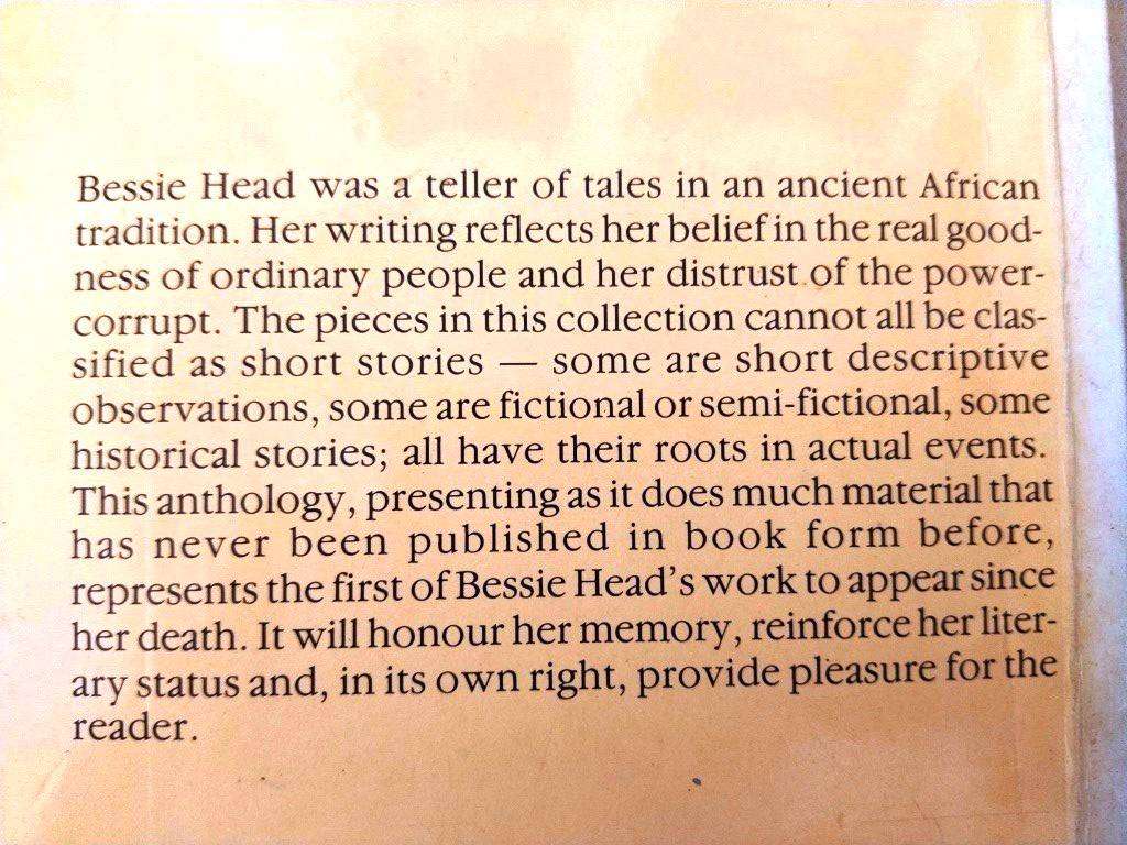 Tales of Tenderness and Power, Bessie Head