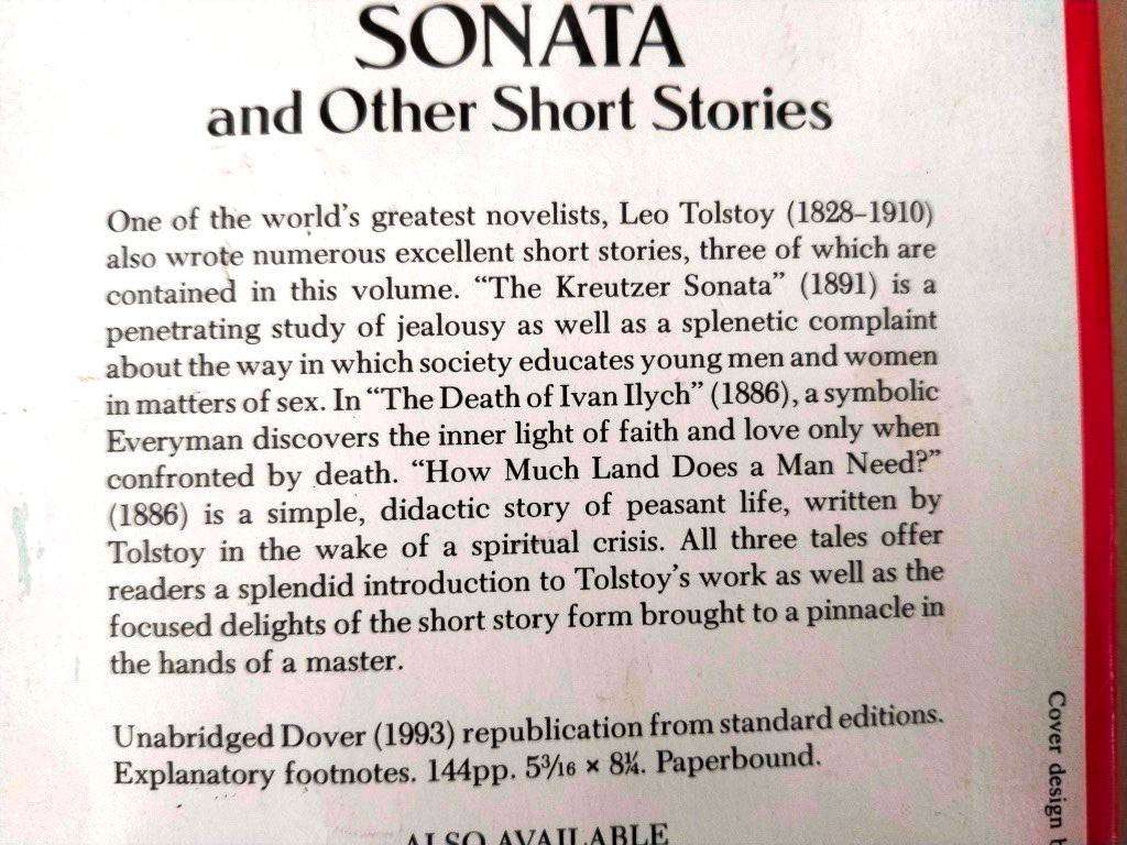 The Kreutzer Sonata and other Short Stories, Leo Tolstoy