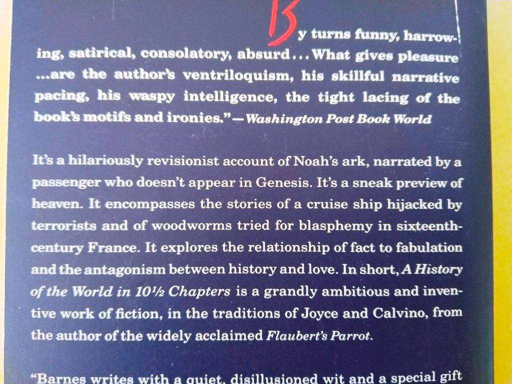 A History of the World in 10½ Chapters, Julian Barnes