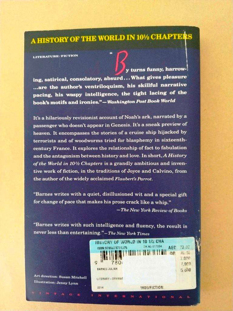 A History of the World in 10½ Chapters, Julian Barnes