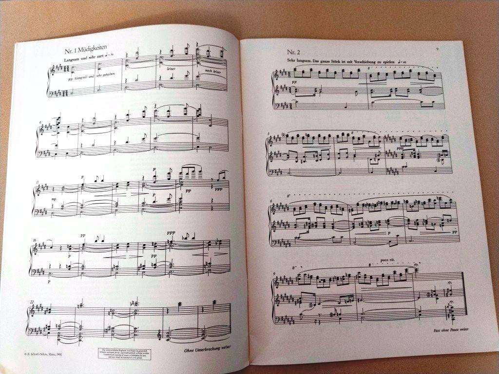 In a Night - Dreams and Experiences, Opus 15, Paul Hindemith, for solo piano