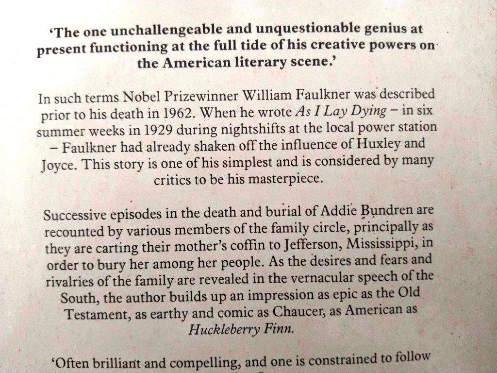 As I Lay Dying, William Faulkner