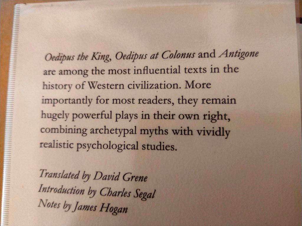 The Theban Plays, Sophocles