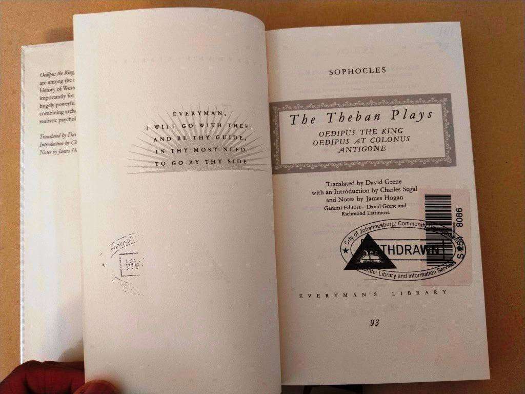 The Theban Plays, Sophocles