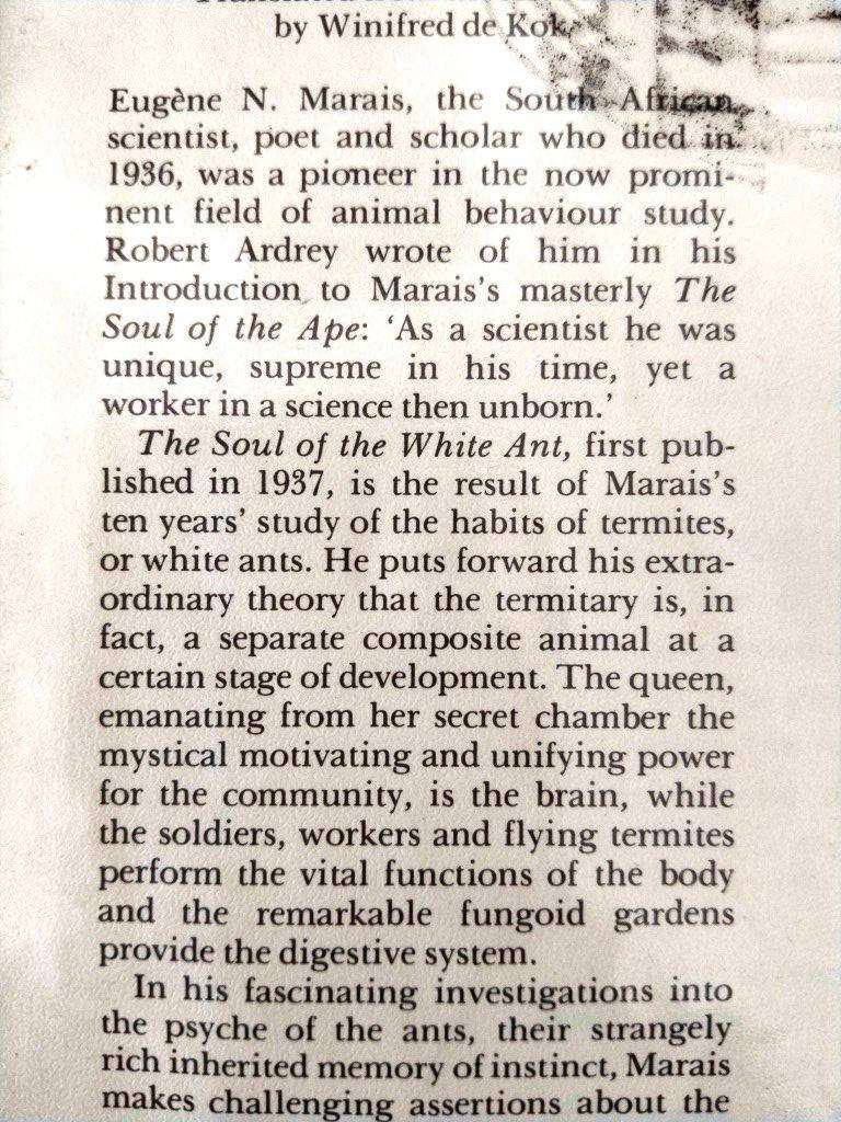 The Soul of the White Ant, Eugène N. Marais
