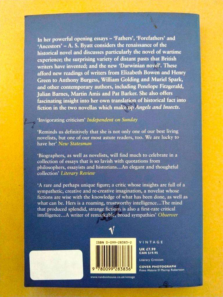 On Histories and Stories, selected essays, A.S. Byatt