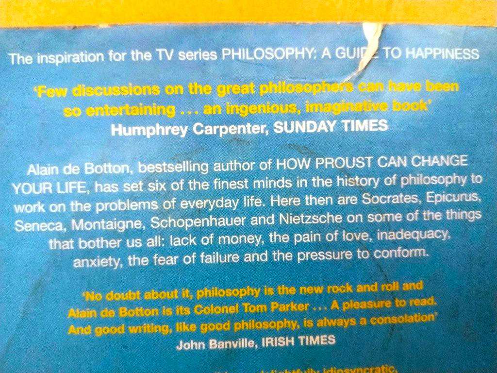 The Consolations of Philosophy, Alain de Botton