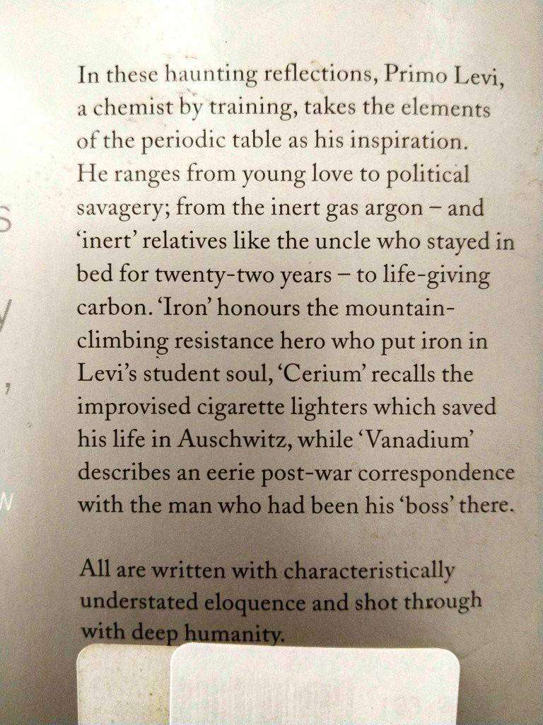 The Periodic Table, Primo Levi