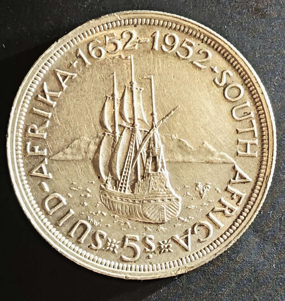 5 Shillings - 1952 George VI 300 Years of Cape Town Silver