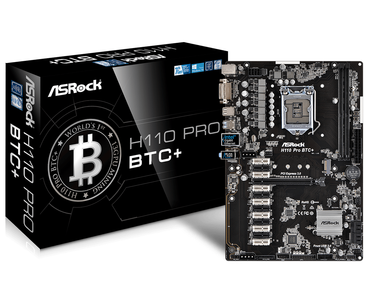 ASRock H110 Pro BTC+ 13GPU Mining Motherboard