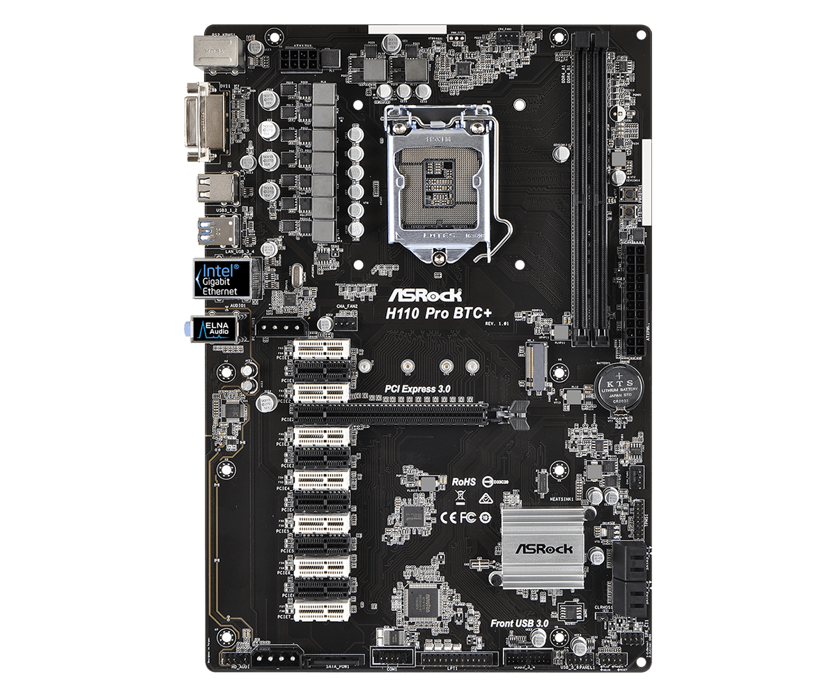 ASRock H110 Pro BTC+ 13GPU Mining Motherboard