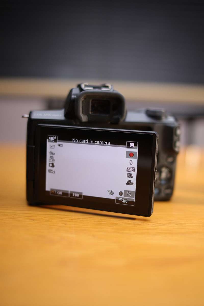 Canon EOS M50 MKII Mirrorless Camera with Viltrox Converter and 18-55mm lens