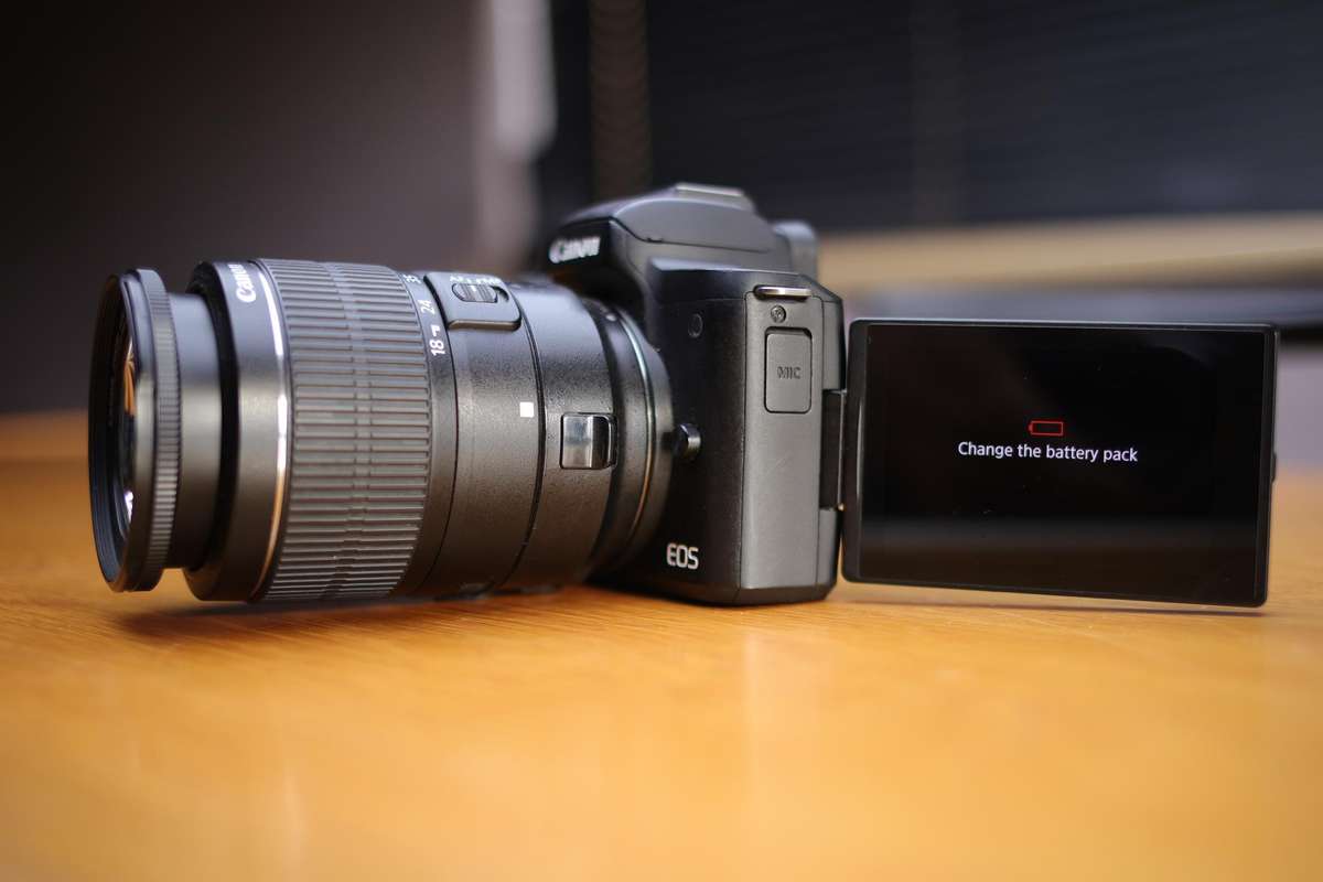 Canon EOS M50 MKII Mirrorless Camera with Viltrox Converter and 18-55mm lens