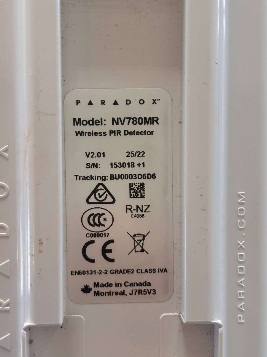 paradox nv780mr wireless security beam