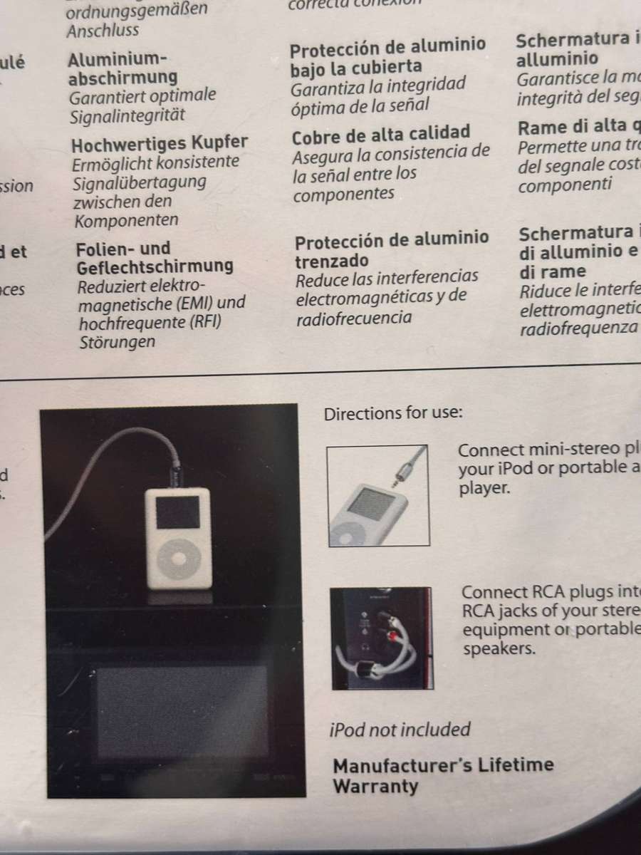 Stereo Cable for ipad belkin