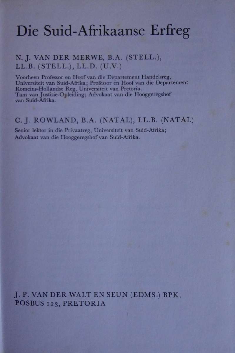 5 South African Law Books