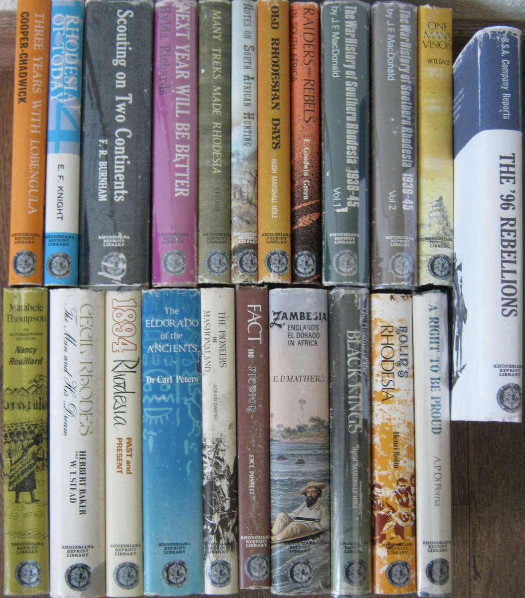 Rhodesiana Reprint Library Silver Series Set of 22 Volumes