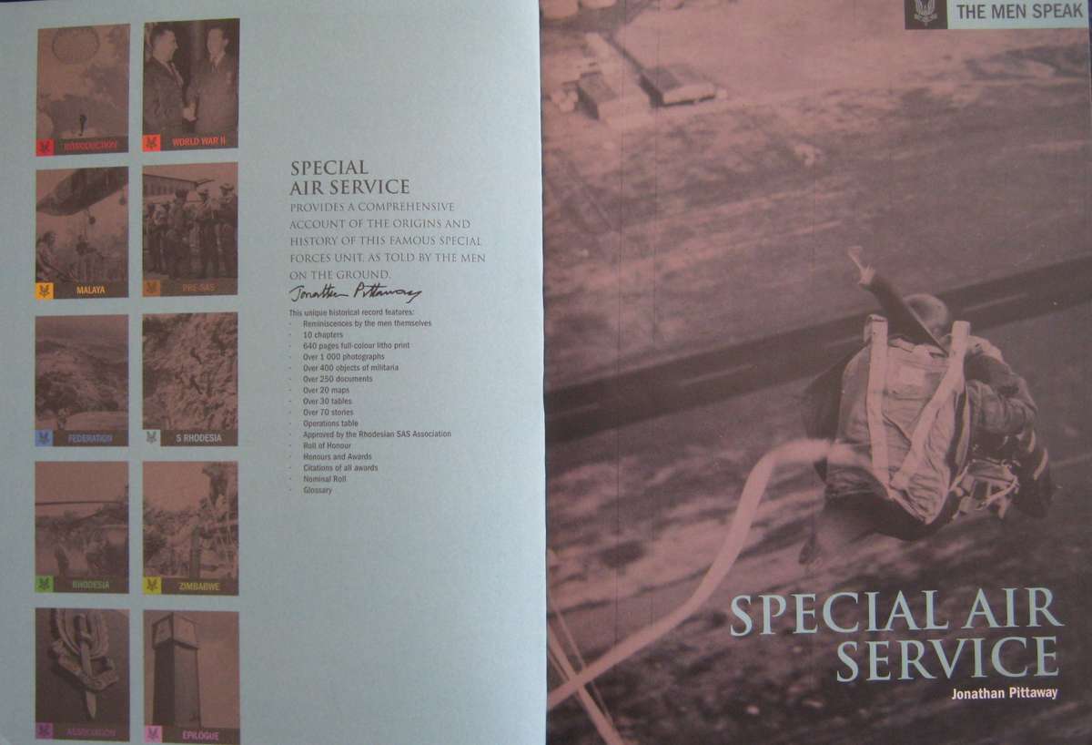 Rhodesia Special Air Service The Men Speak  Jonathan Pittaway Signed