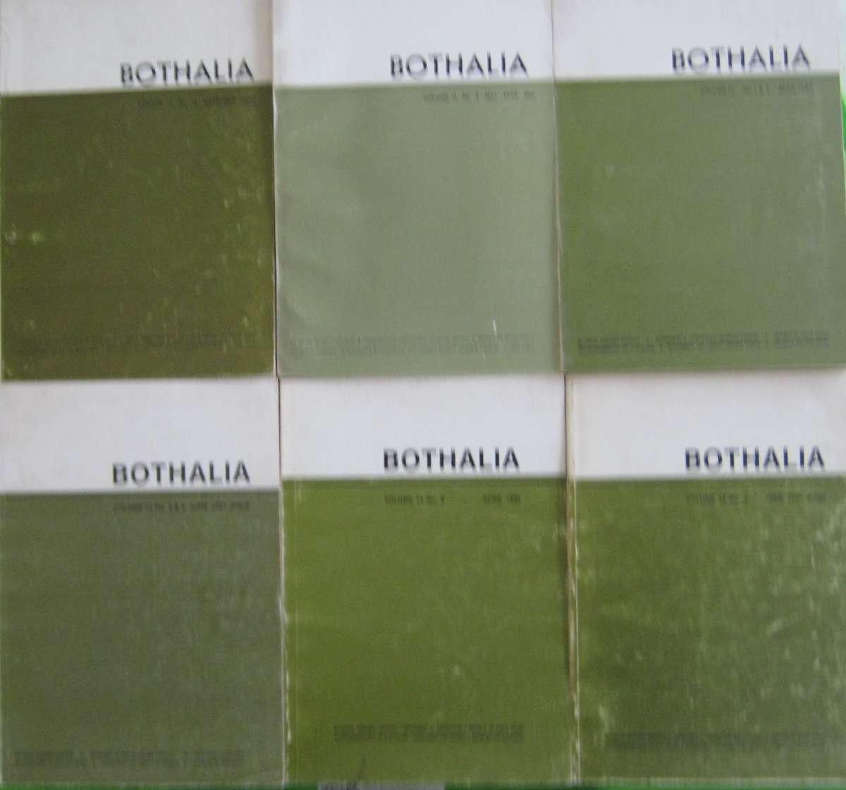 Bothalia  Six Volumes