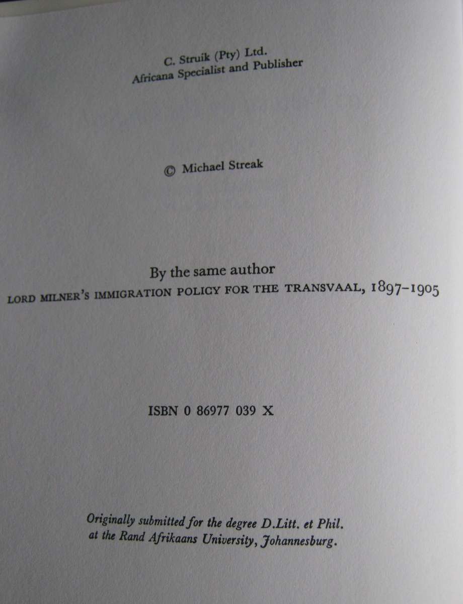 The Afrikaner - as Viewed by the English 1795-1854 M Streak