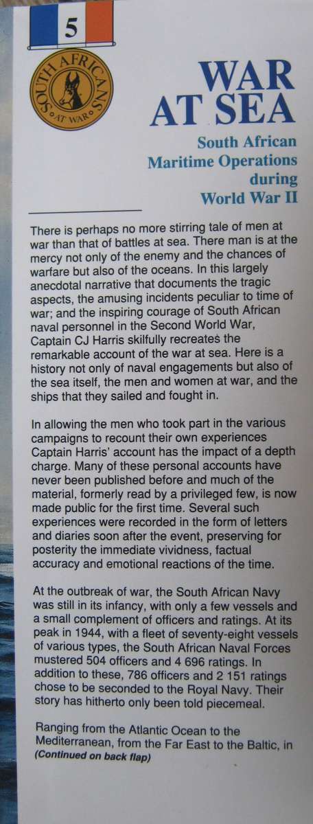 War At Sea South African Maritime Operations during World War Two C J Harris