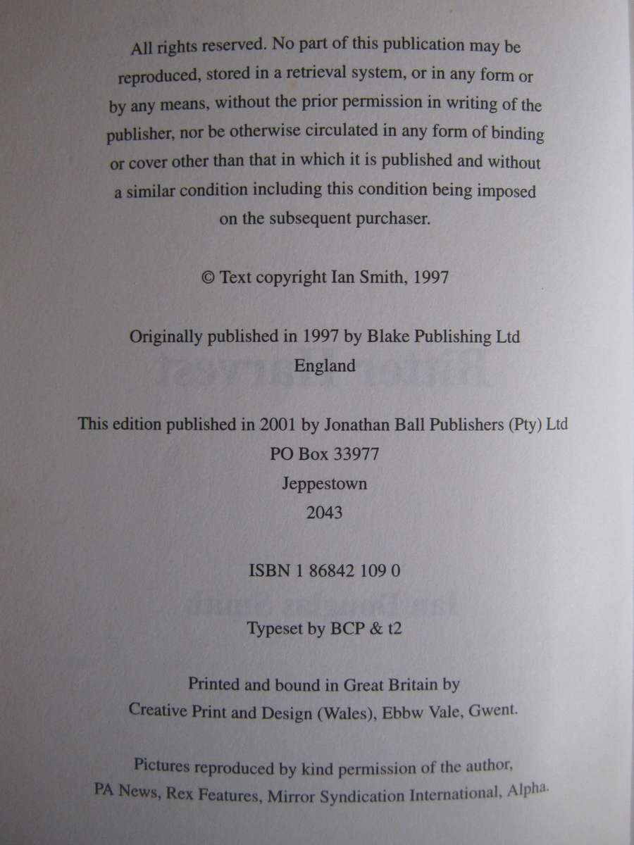 The Bitter Harvest : The Great Betrayal and the Aftermath Ian Douglas Smith