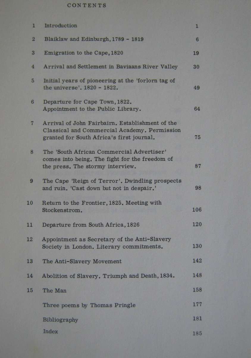 Thomas Pringle. His Life and Times Jane Meiring