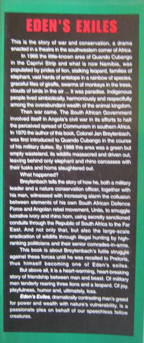 Edens Exiles One Soldiers Fight for Paradise Jan Breytenbach