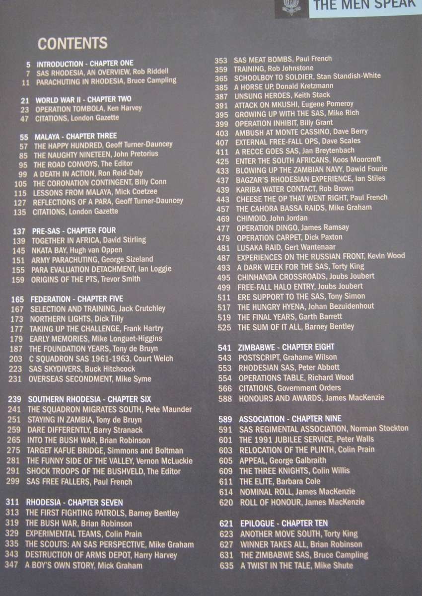 Rhodesia Special Air Service The Men Speak  Jonathan Pittaway Signed