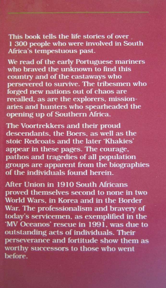 South African Military Whos Who 1452-1992 Ian Uys