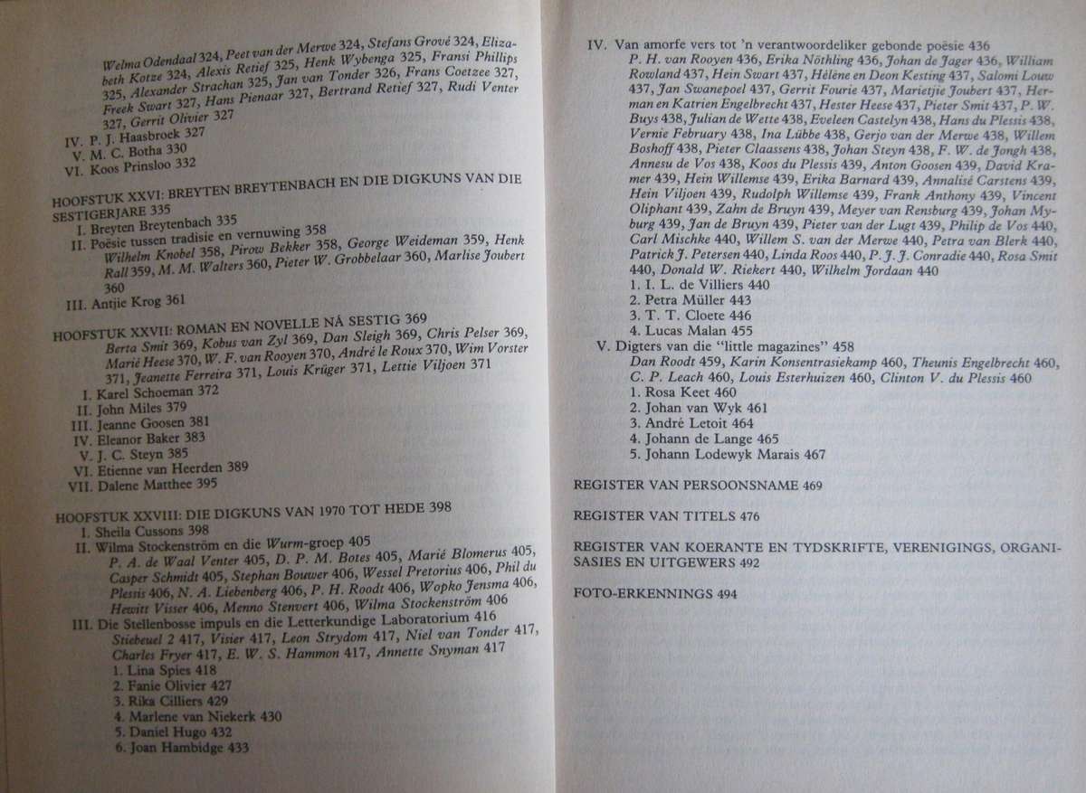 Die Afrikaanse Literatuur 1652-1987 J C Kannemeyer  P