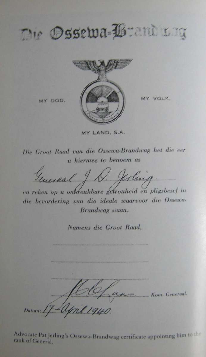 For Volk and Fuhrer Hans Strydom Publisher