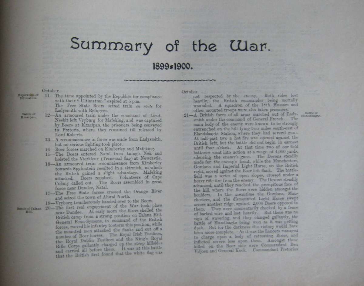 Anglo-Boer War 1899-1900 Picture Record of the Movements of the British, Colonial and Boer Forces