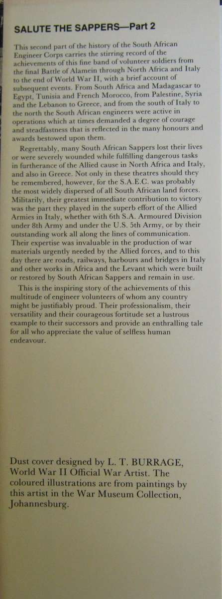 Salute the Sappers. Volume 8. Parts I & II of the South African Forces: World War II series. Signed