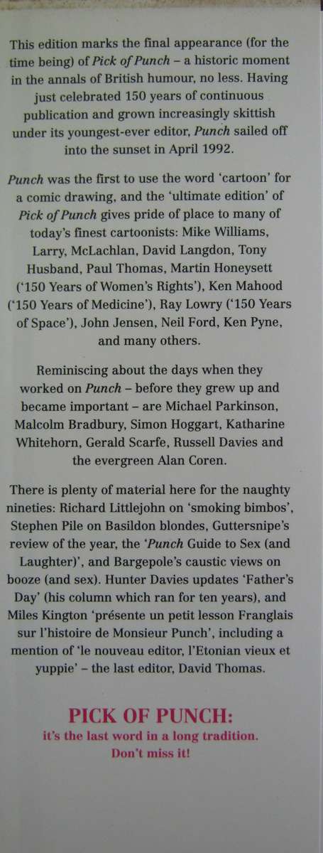 Pick of Punch 1992 Edited by David Thomas