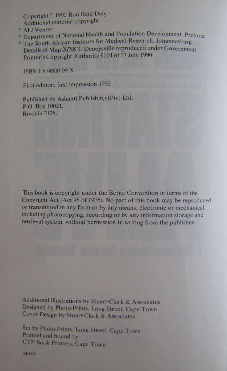 Staying Alive: Southern African Survival Handbook Ron Reid-Daly