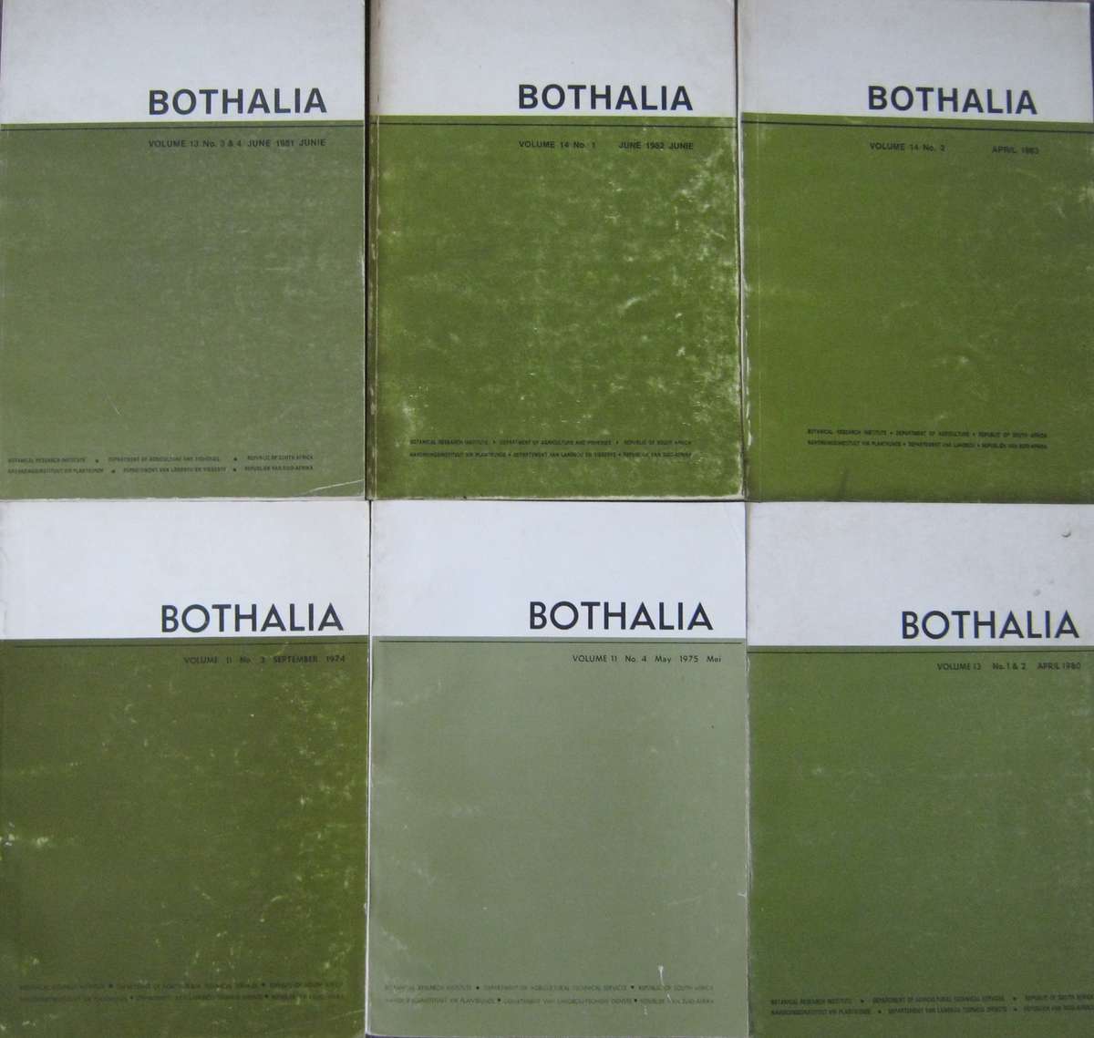 Bothalia  Six Volumes