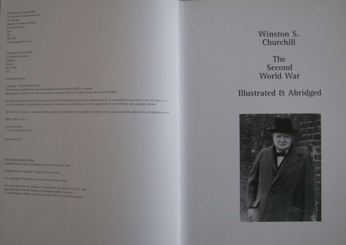 Winston S Churchill The Second World War Illustrated & Abridged Denis Kelly