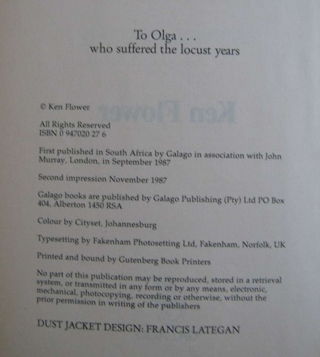 Serving Secretly Rhodesias CIO Chief On Record Ken Flower