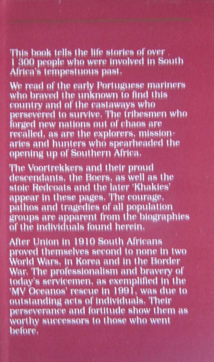 South African Military Whos Who 1452-1992 Ian Uys
