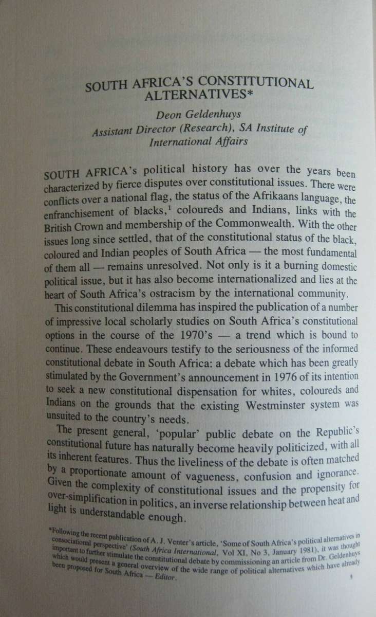South Africa International Volume XI Number 4 April 1981