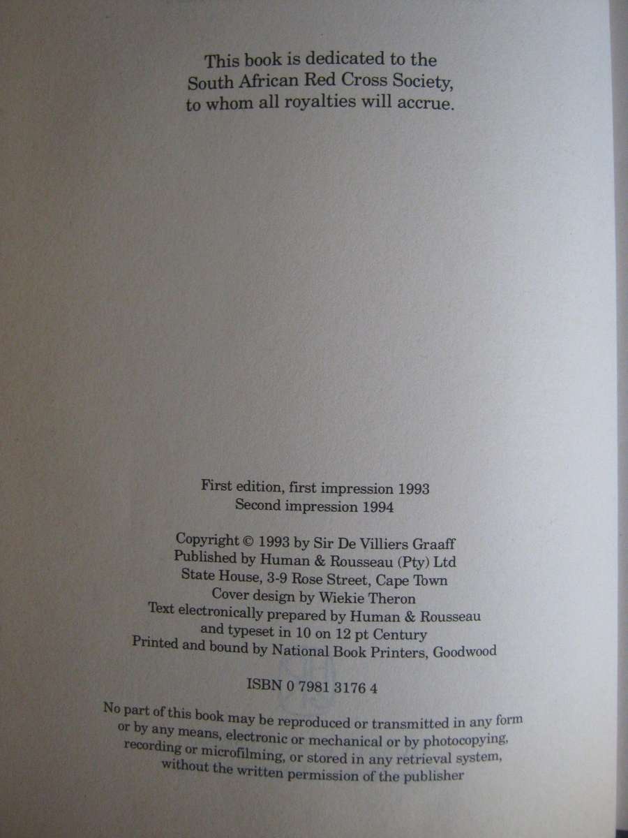 Div Looks Back The Memoirs of Sir De Villiers Graaf Sir De Villiers Graaf