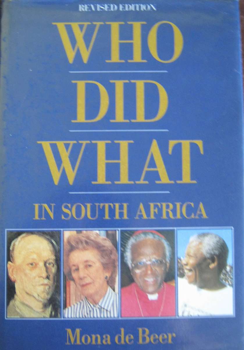 Who Did What in South Africa Mona De Beer