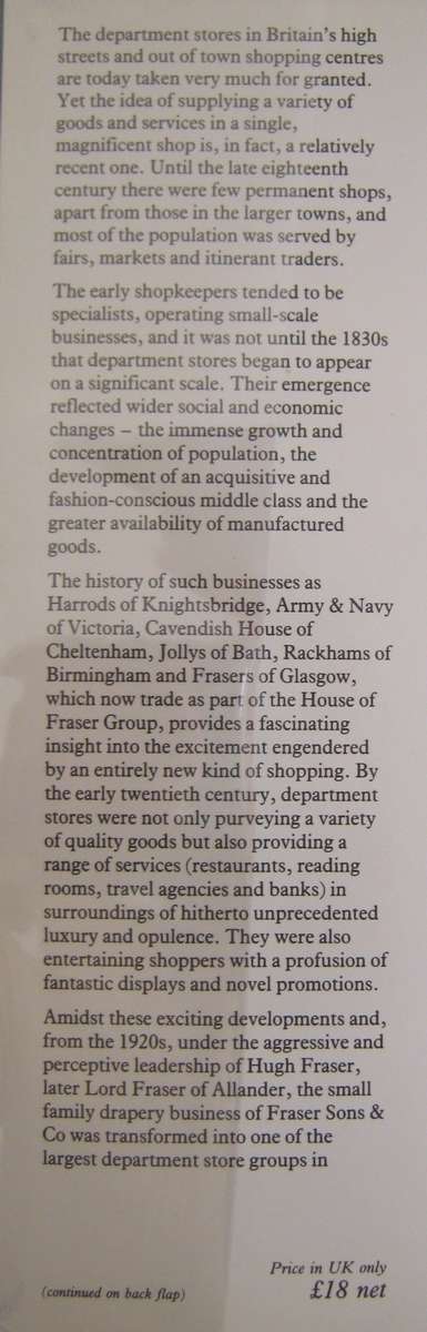 A Legend of Retailing House of Fraser  Michael Moss and Alison Turton