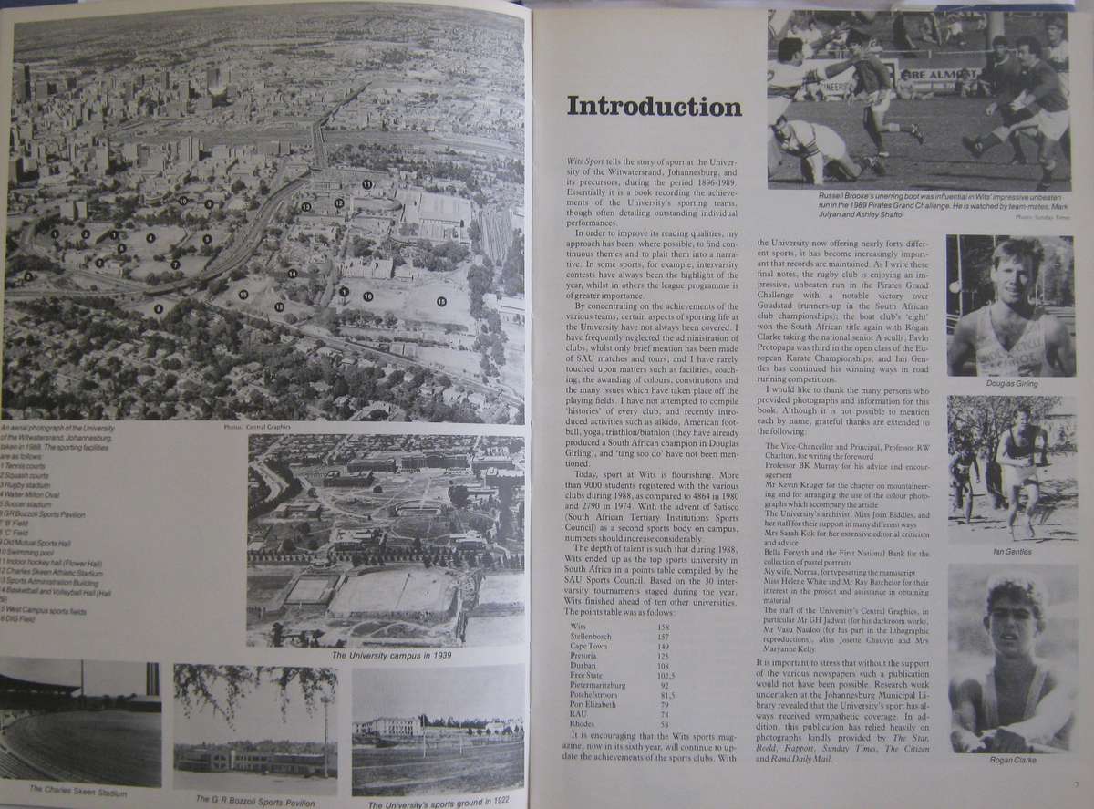 Wits Sport An Illustrated History of Sport at the University of the Witwatersrand Jonty Winch