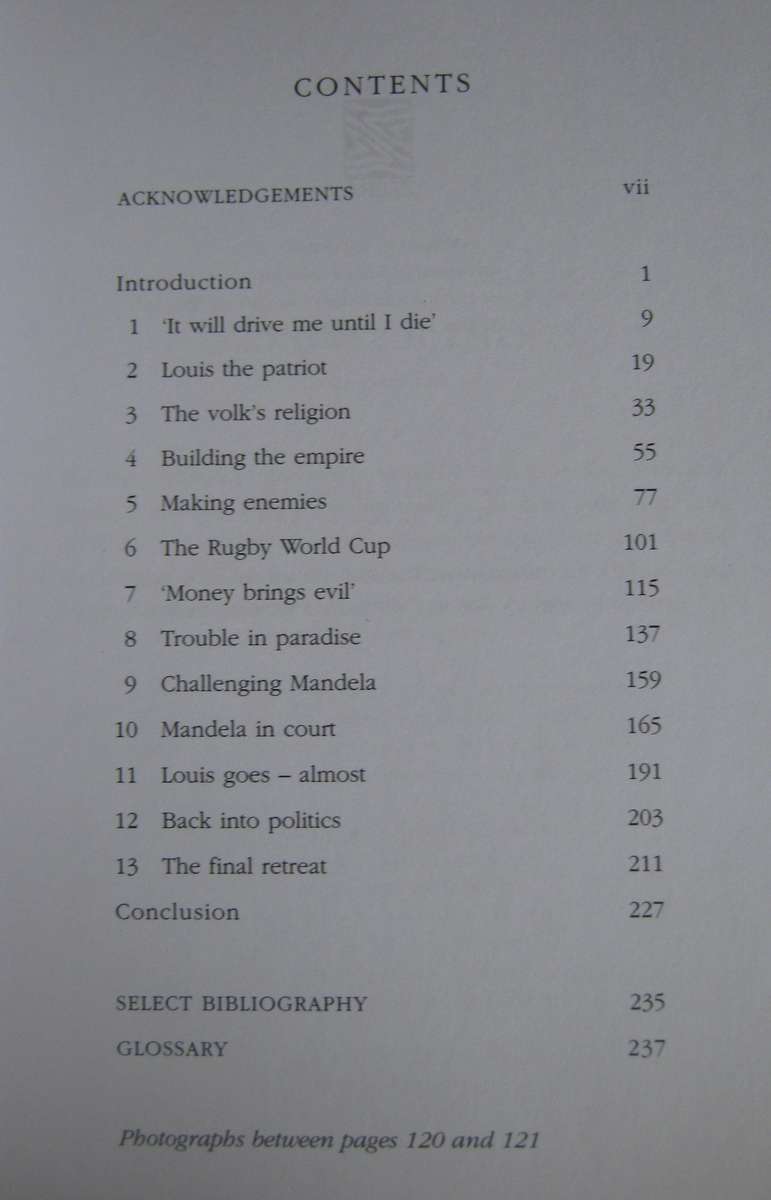 2 Louis Luyt Books. Walking Proud The Louis Luyt Autobiography & Louis Luyt Unauthorised