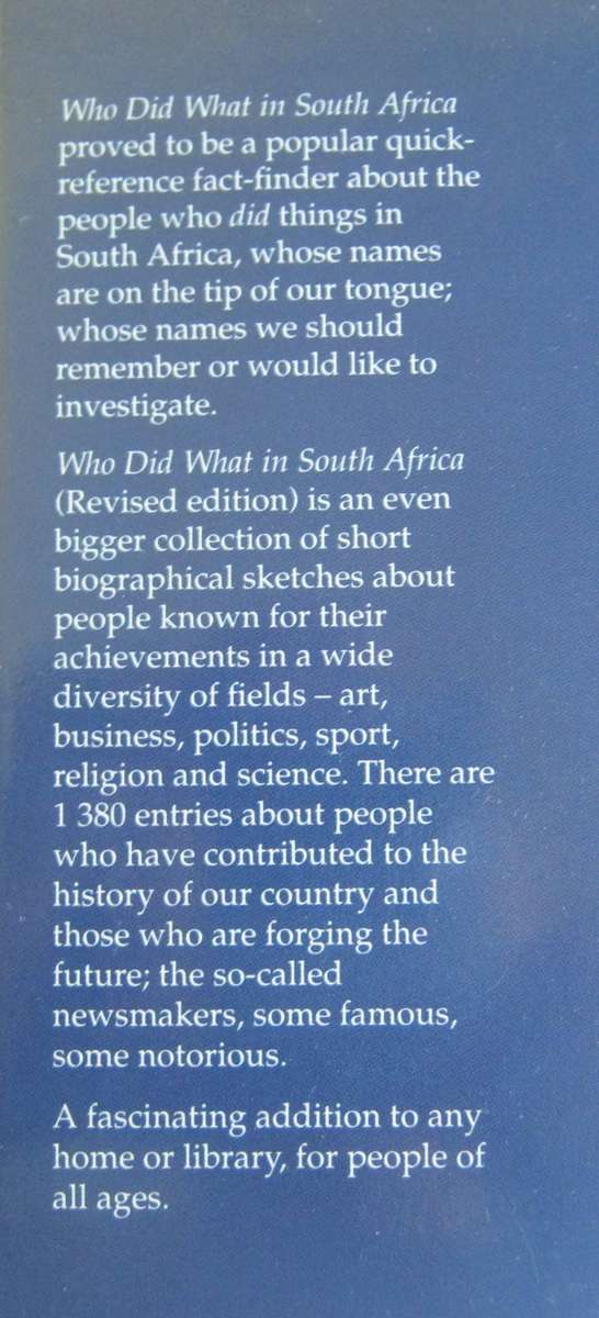 Who Did What in South Africa Mona De Beer