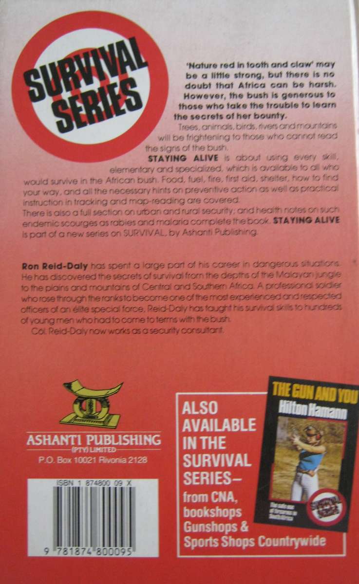 Staying Alive: Southern African Survival Handbook Ron Reid-Daly
