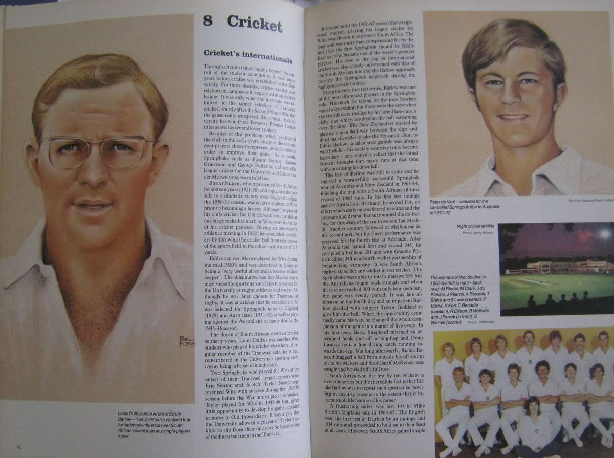 Wits Sport An Illustrated History of Sport at the University of the Witwatersrand Jonty Winch