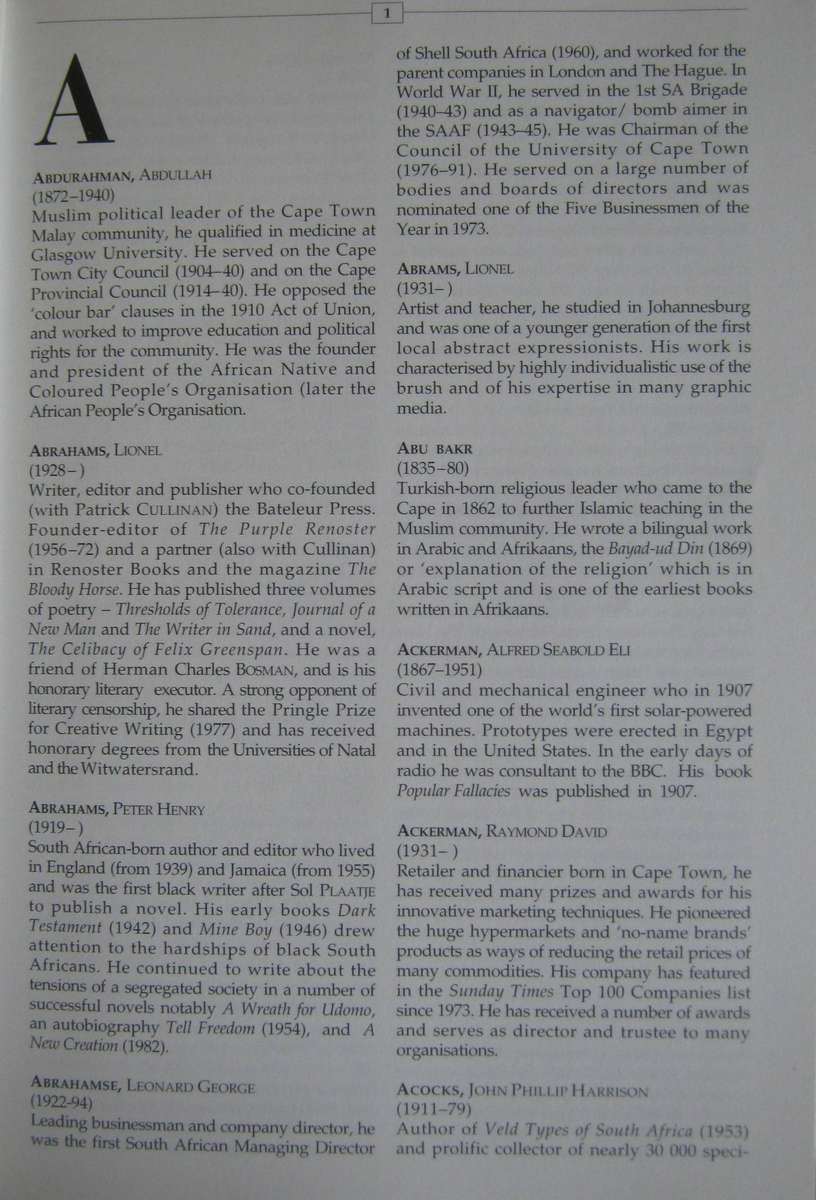 Who Did What in South Africa Mona De Beer